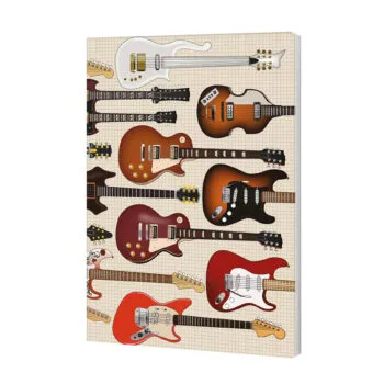 120 Page Lined Notebook - Celebrating Iconic Guitars Through The Ages